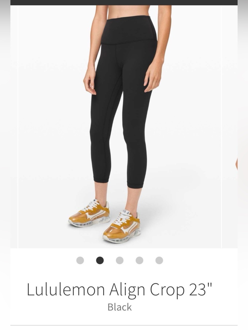Lululemon Align High Rise Black Crop 23" Leggings